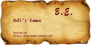 Búz Emma névjegykártya