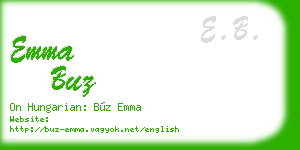 emma buz business card