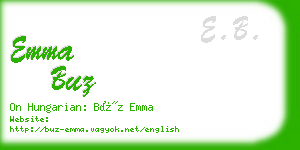 emma buz business card